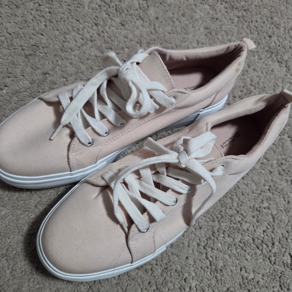 Casual Pink Canvas Sneakers
